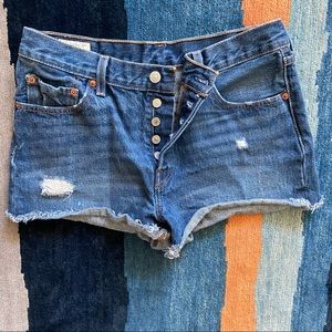 Levi’s 501 High Rise denim shorts